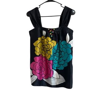 Catherine Malandrino Black Silk Top